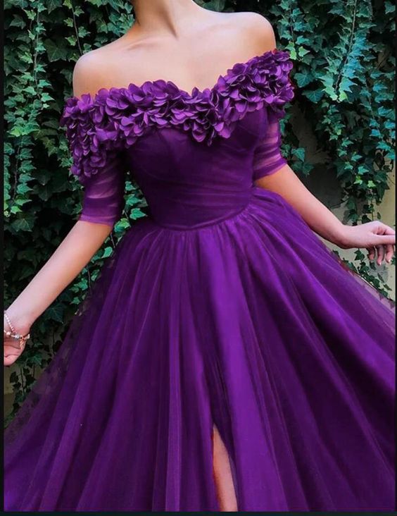 deep purple prom dresses handmade ...